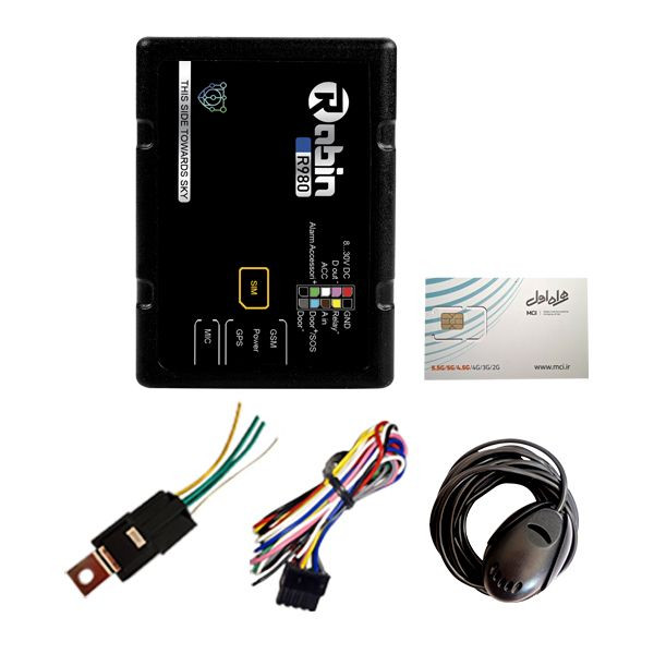 ردیاب خودرو رابین مدلR980 همراه با سیمکارت فعال